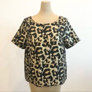 {Anthropologie} Leopard Top